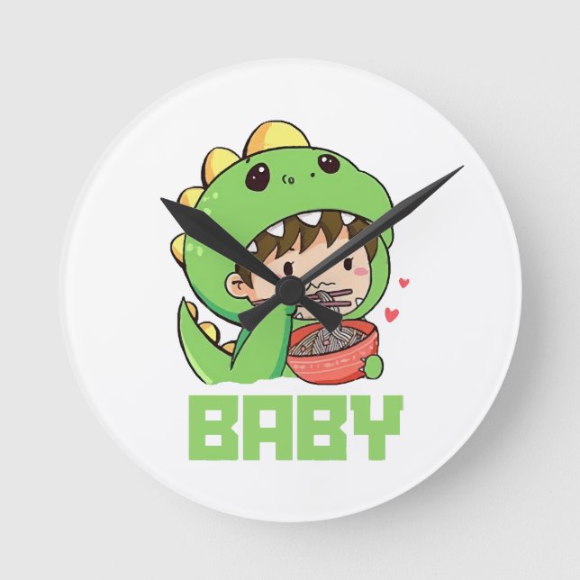 Babygotzin Runde Wanduhr (Vorderseite)