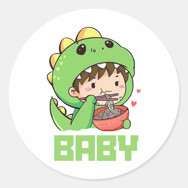 Babygotzin Runder Aufkleber (Vorderseite)