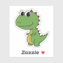 Babygrün-Happy-Dinosaurier-Aufkleber