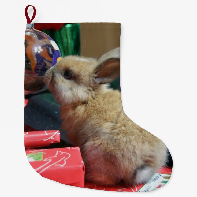 Babyhäschenkaninchen WeihnachtsStrumpf Großer Weihnachtsstrumpf (Vorderseite)