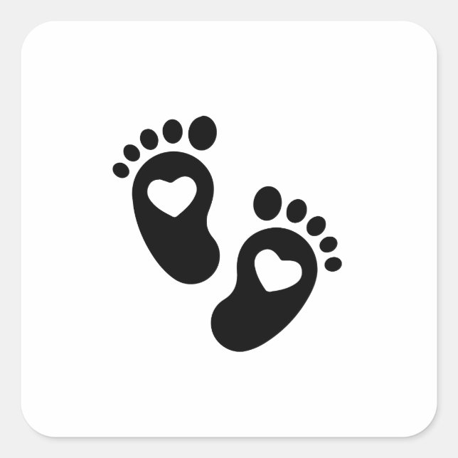 Babyherz, Babyfütterung Quadratischer Aufkleber (Vorderseite)