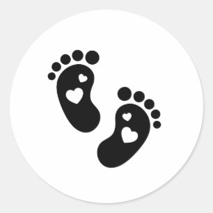 Babyherz, Babyfütterung Runder Aufkleber