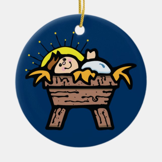 Babyjesusschmuck Keramikornament (Vorne)