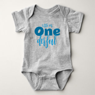 Babyjunge ein Jahr ozeanblau Baby Strampler