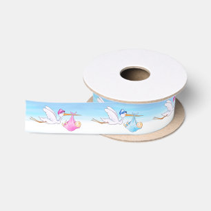 Babyjungen- und -mädchendusche des satinband