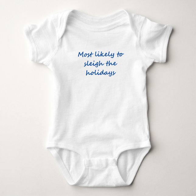 Babykarosserieanzug zu Weihnachten Baby Strampler (Vorderseite)