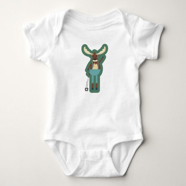 Babykarosseriebucht für Elche Baby Strampler (Vorderseite)