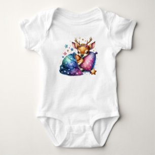"Babykarosserien für Kinder mit lustigem Aquarellt Baby Strampler