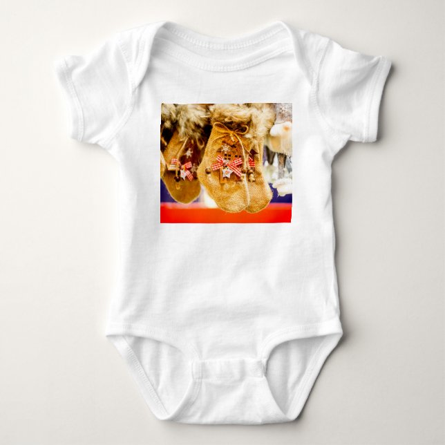 Babykarosserien zu Weihnachten Baby Strampler (Vorderseite)