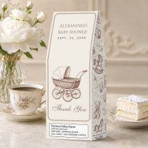Babykarre Sepia Braun Vintage Spielzeug Babyparty