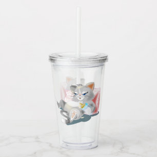 Babykatze Acryl-Tumbler Acryltrinkbecher