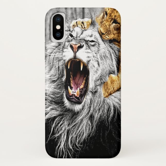 Babykatze auf dem Kopf von Löwen Case-Mate iPhone Hülle (Rückseite)