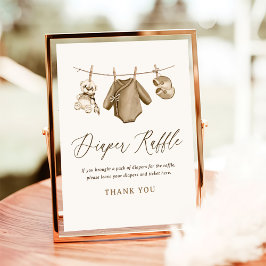 Babykleidung Baby Dusche Windeln Raffle Schild