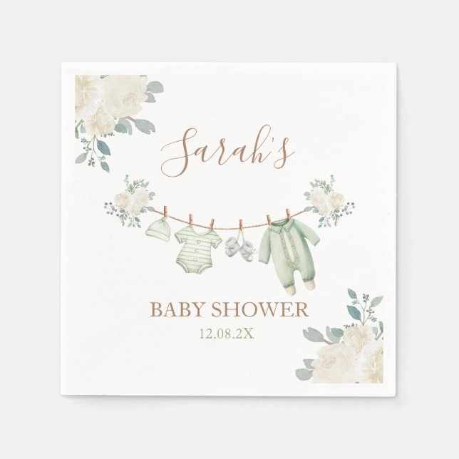 Babykleidung Babydusche Serviette (Vorderseite)