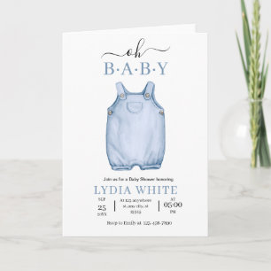 Babykleidung Babyparty-Einladung, Jungen-Babyparty Einladung