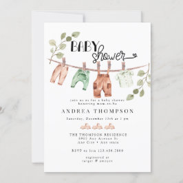 Babykleidung | Boho BoyBaby-Dusche Einladung