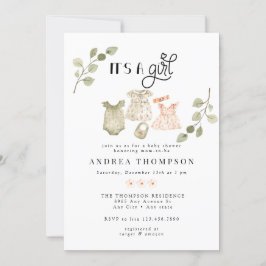 Babykleidung | Boho Girl Baby Shower Einladung