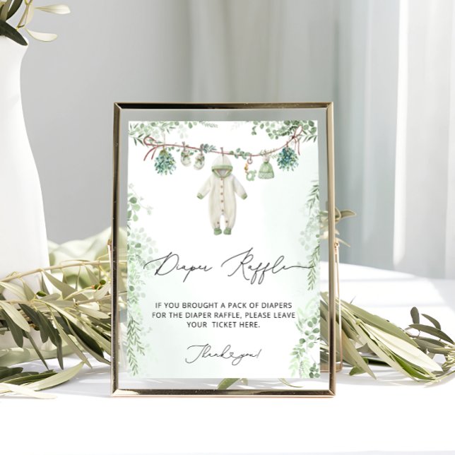 Babykleidung Boho Green Baby Dusche Windeln Windel Poster (Von Creator hochgeladen)