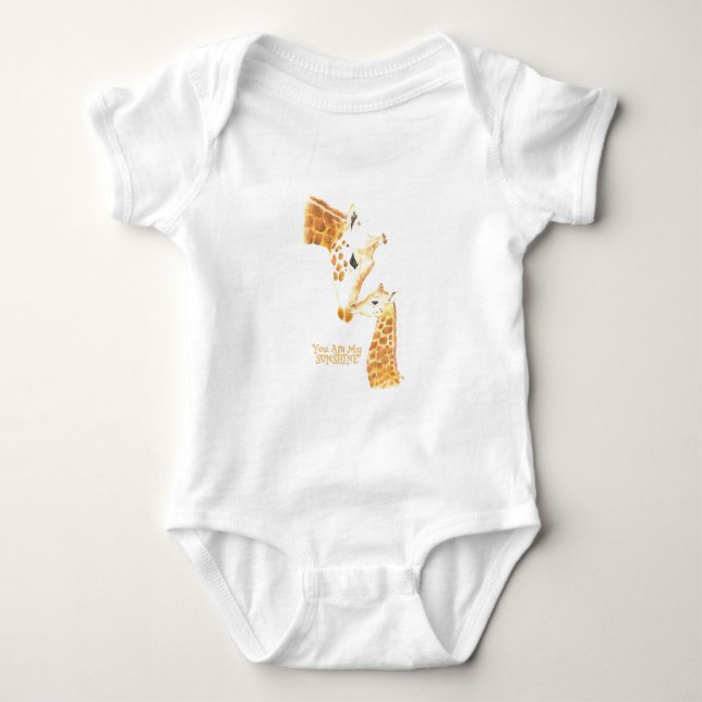 Babykleidung Giraffe und Baby sind Sie mein Baby Strampler (Vorderseite)