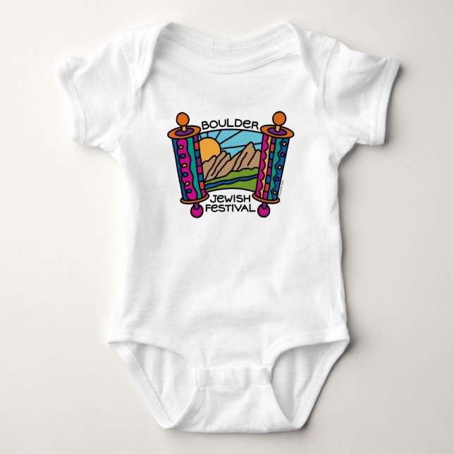 Babykleidung Logo BoulderJewish Festivals Baby Strampler (Vorderseite)