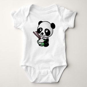 Babykleidung. Panda. Baby Strampler