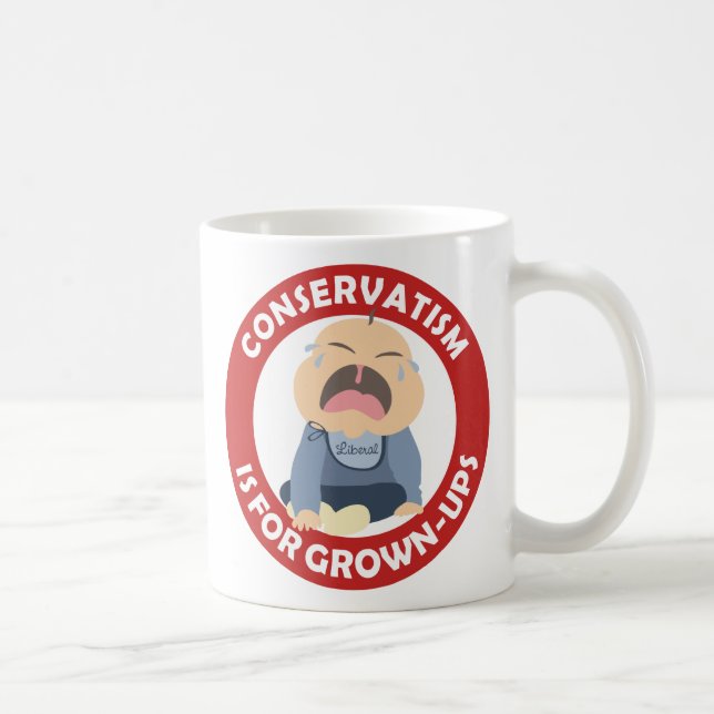 Babykonservativerwachsener des Liberaldemokraten Kaffeetasse (Rechts)