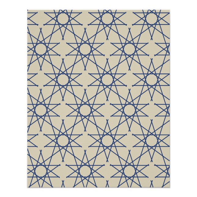 Babylon Lapis Geometrisches Muster Poster (Vorderseite)