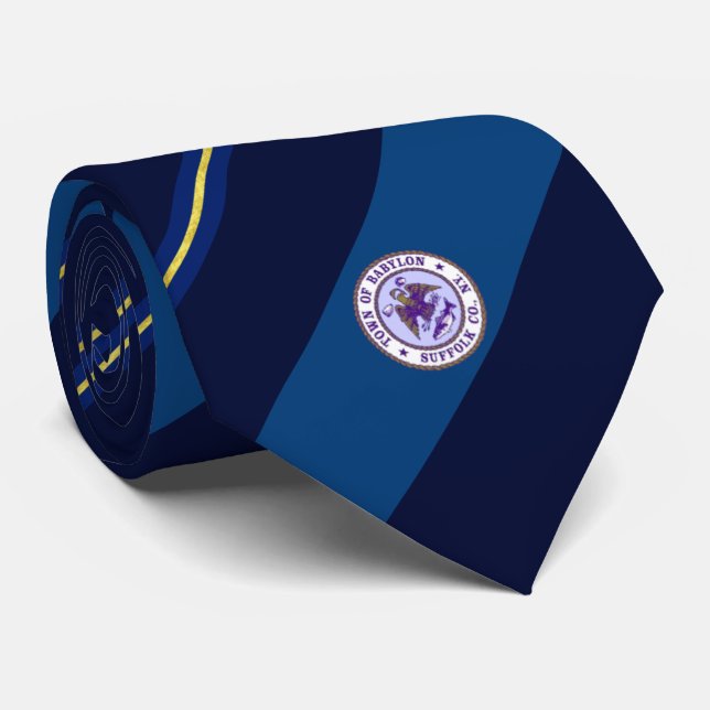Babylon (New York) Stadtflagge Neck Tie Krawatte (Gerollt)