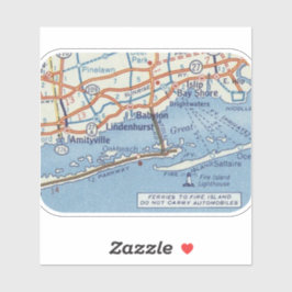 Babylon NY Classic Map Aufkleber