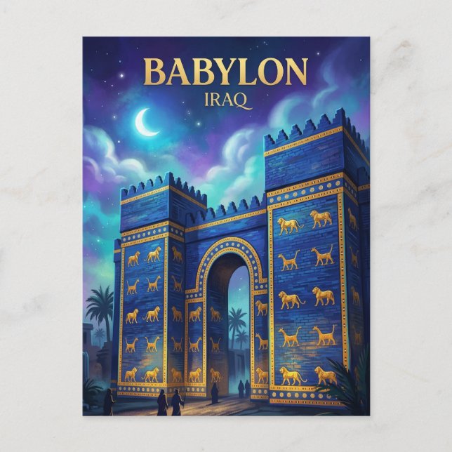 Babylon Ruinen Irak Postkarte (Vorderseite)