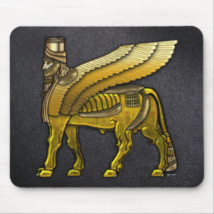 Babylonian Winged Bull Lamassu Mousepad