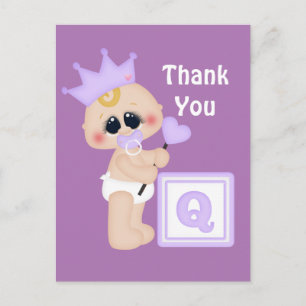 Babymädchen danke Postkarte