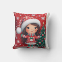 Babymädchen-Designkissen