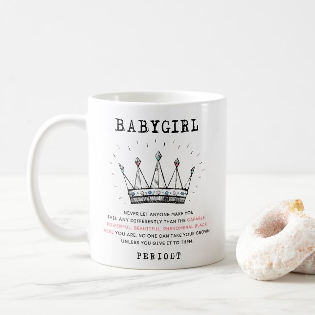 Babymädchen - Niemand kann sich die Liebe der Kron Kaffeetasse (Mit Donut)