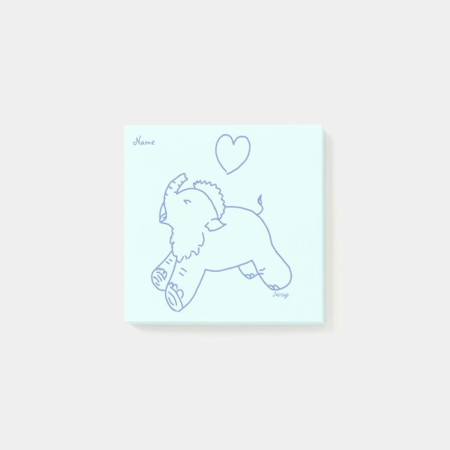 Babymammut gähnt post-it klebezettel (Vorderseite)