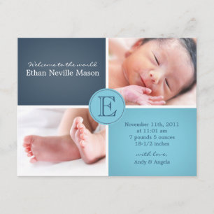 Babymitteilungskarte Einladung