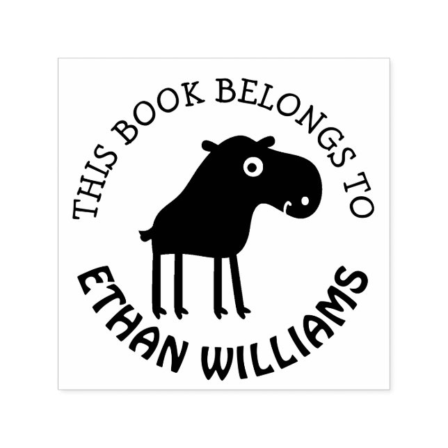 Babymoos selbst gemachte Briefmarke Dieses Buch ge Permastempel (Design)