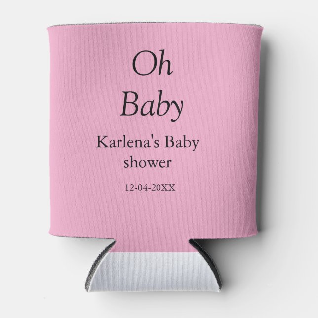 Babynahrung Baby Dusche Datum einfach minimal Dosenkühler (Vorderseite)