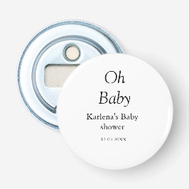 Babynahrung Baby Dusche Datum einfach minimal Flaschenöffner