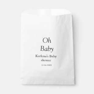 Babynahrung Baby Dusche Datum einfach minimal Geschenktütchen