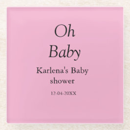 Babynahrung Baby Dusche Datum einfach minimal Glasuntersetzer