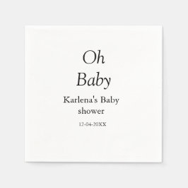 Babynahrung Baby Dusche Datum einfach minimal Serviette