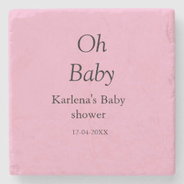 Babynahrung Baby Dusche Datum einfach minimal Steinuntersetzer