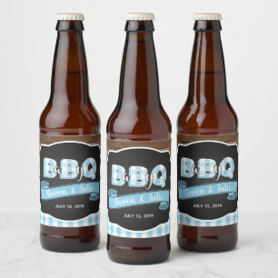 Babynahrung Q-Becher - Baby Blue Bierflaschenetikett