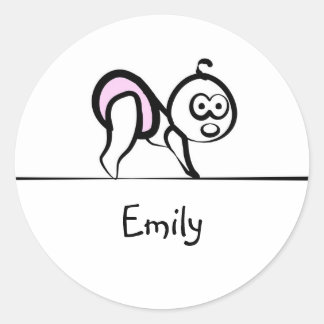 Babyname-Aufkleber - Little Lady Runder Aufkleber