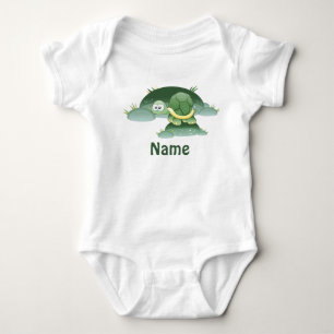 Babyname Niedlich Schildkröte Custom Säugling St Baby Strampler