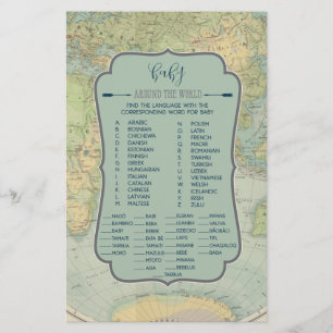 Babynamen rund um das World Baby Shower Game