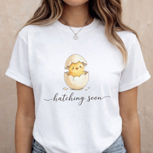 Babynamensankündigung Süßes Küken Schwangerschafts Tri-Blend Shirt