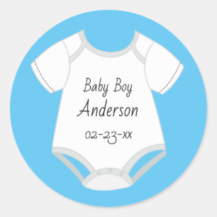 Babyoutfit-Aufkleber mit Fälligkeitsdatum Runder Aufkleber