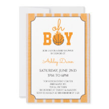 Babyparty Basketball Orange Streifen